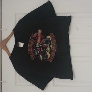 Harley-Davidson Black and Red Graphic Tee